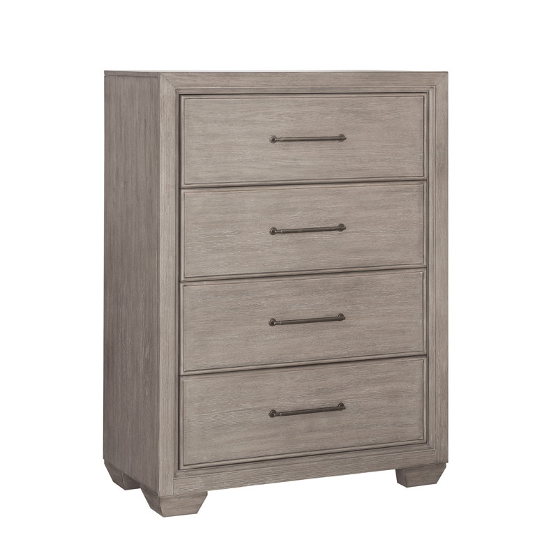 Roundhill Furniture Ennesley Gray Wood Bedroom Set With Upholstered
